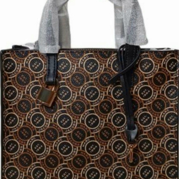 MARC JACOBS Grind Mini Signet Printed Leather Shoulder/ Tote Bag - Picture 14 of 14